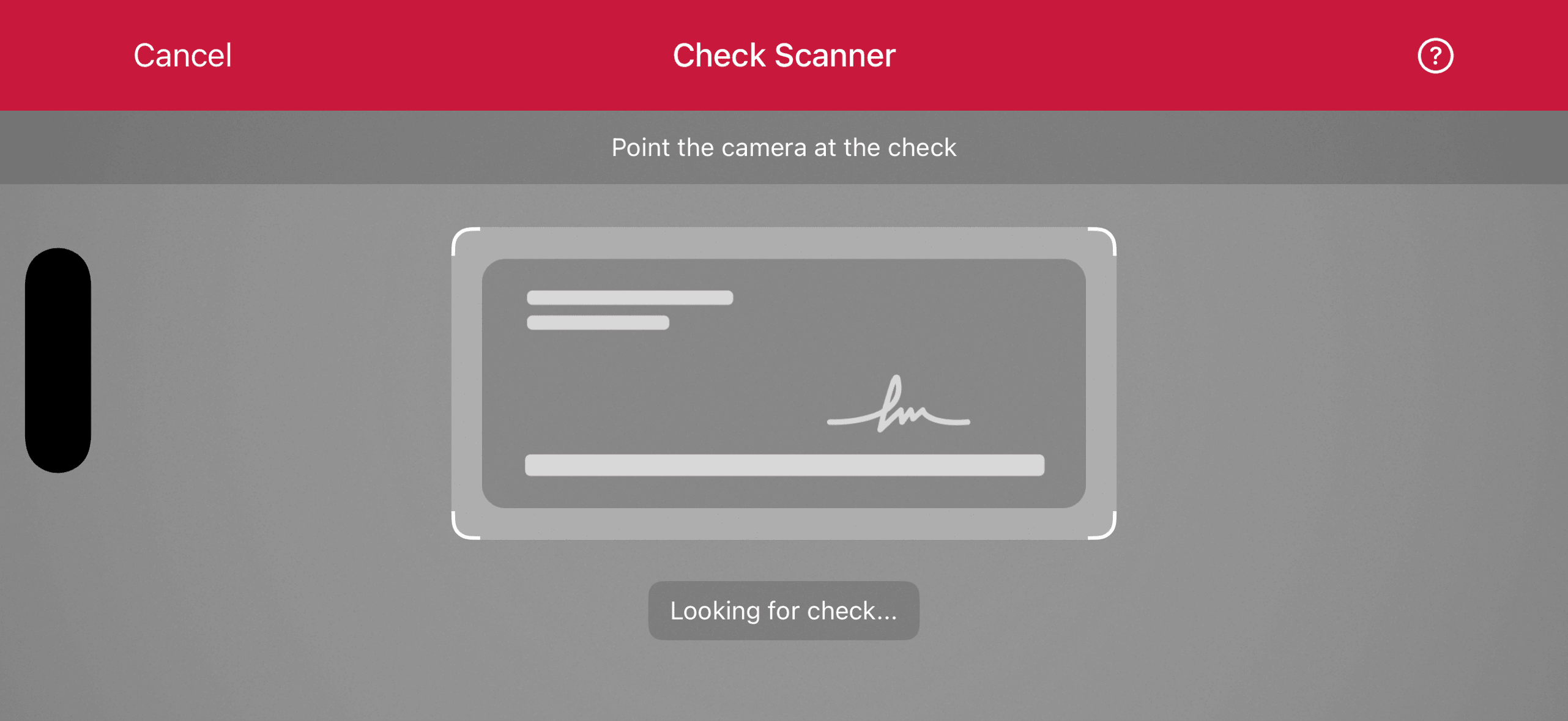 Check Scanner ready-to-use UI launched in landscape orientation
