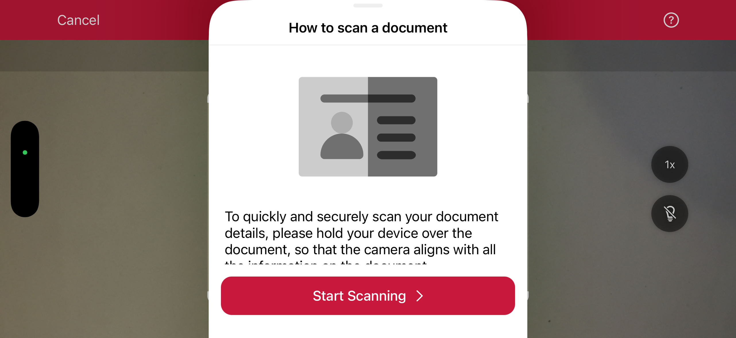 Document Data Extractor introduction screen in landscape orientation