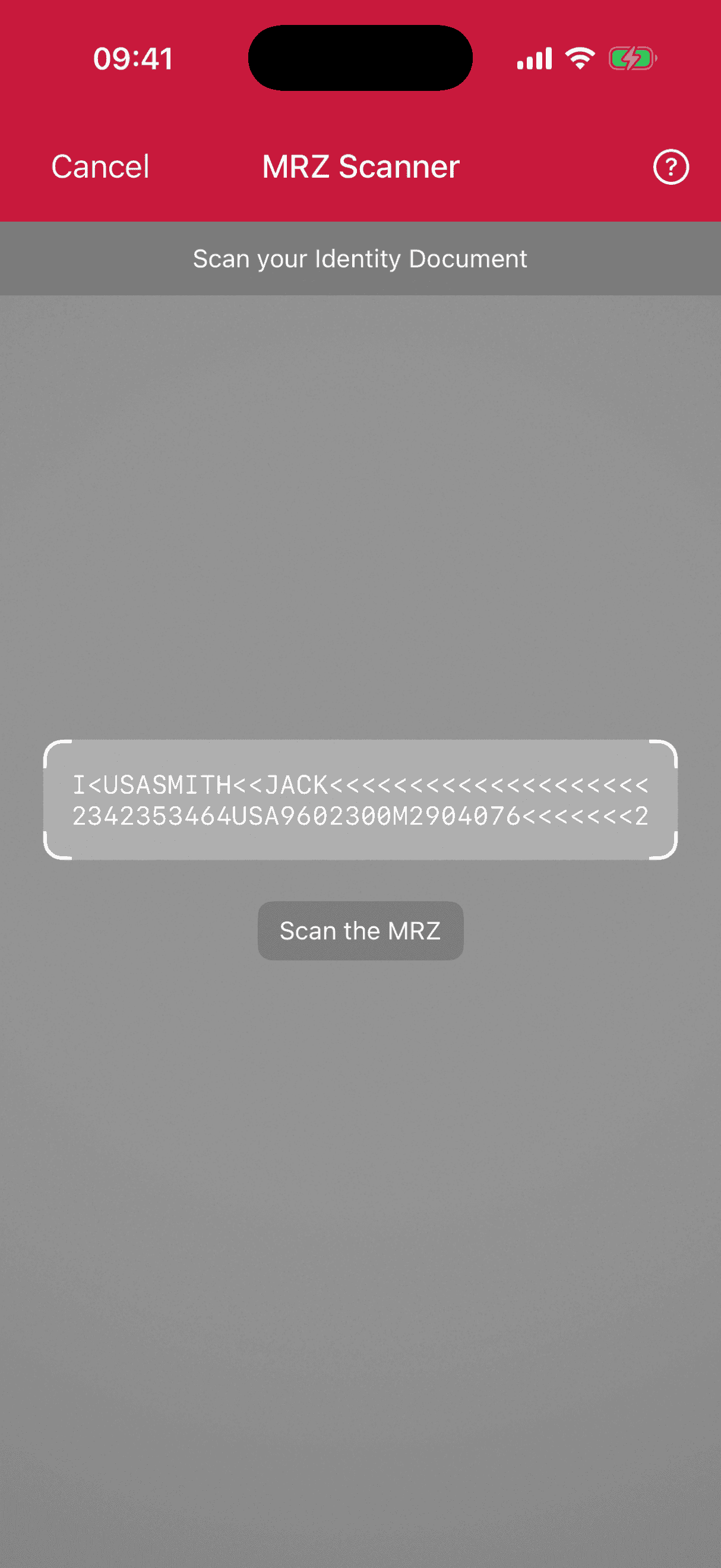 MRZ Scanner launched in portrait orientation